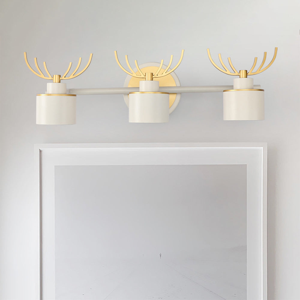 Arisha Modern Deer Metal/Acrylic Wall Lamp, Gold & White, Bathroom - Neutralighting