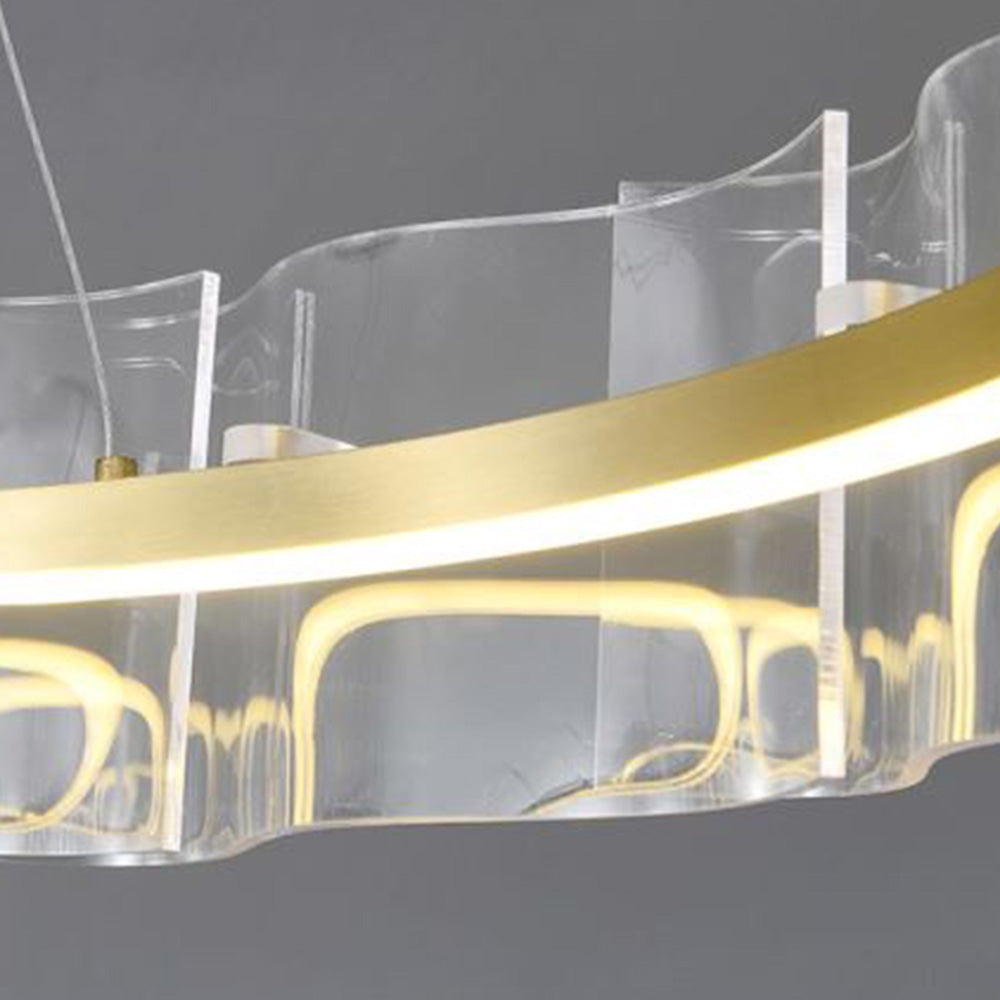 Arisha Creative Ring Metal/Arcylic Pendant Light, Gold - Neutralighting
