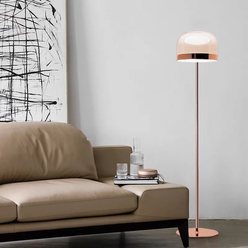 Salgado Modern Black & Rose Gold Floor Lamp, L 135/175CM - Neutralighting