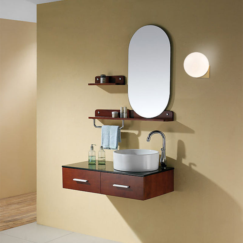 Valentina Indoor Wall Lamp Glass Brass&White Living Room Bedroom - Neutralighting