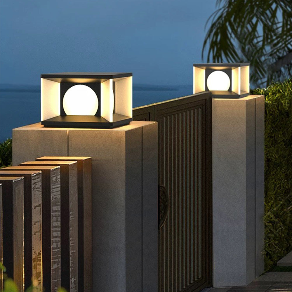 Aria Modern Square Metal Outdoor Light Post - Neutralighting