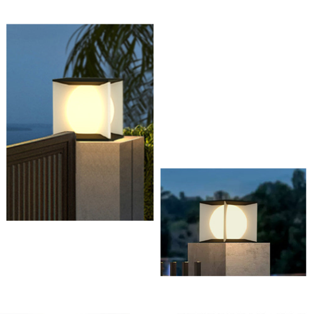 Ray Modern Moon Outdoor Pier-Mount Pillar Light