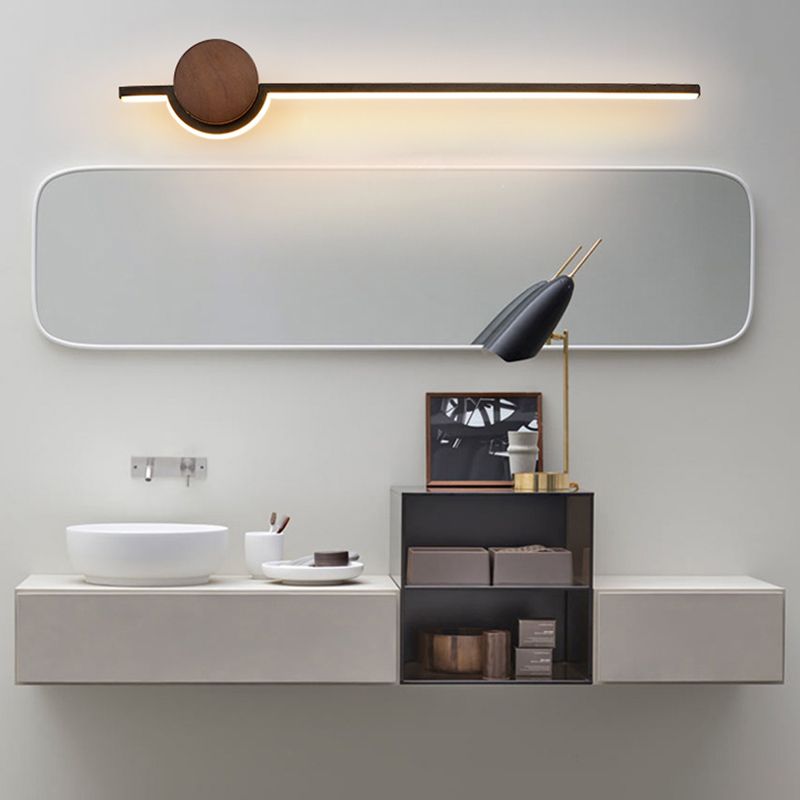Arisha Nordic Linear Vanity Wall Lamp,Black/White/Gold,Bedroom