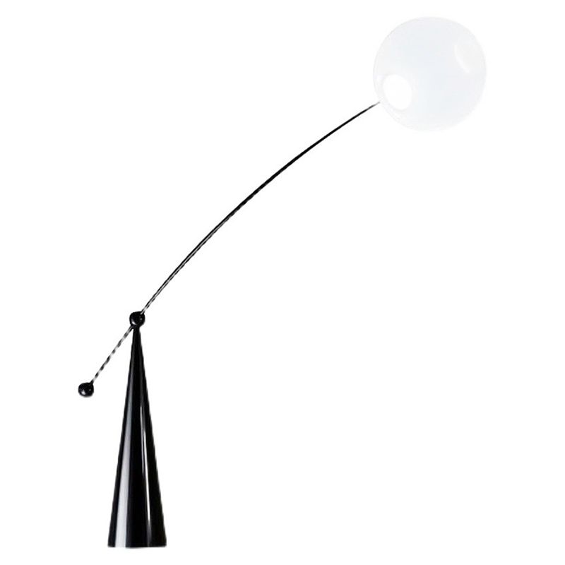 Valentina Floor Lamp Arc/Bubble Modern/Unique, Frosted Glass, White, Bedroom - Neutralighting