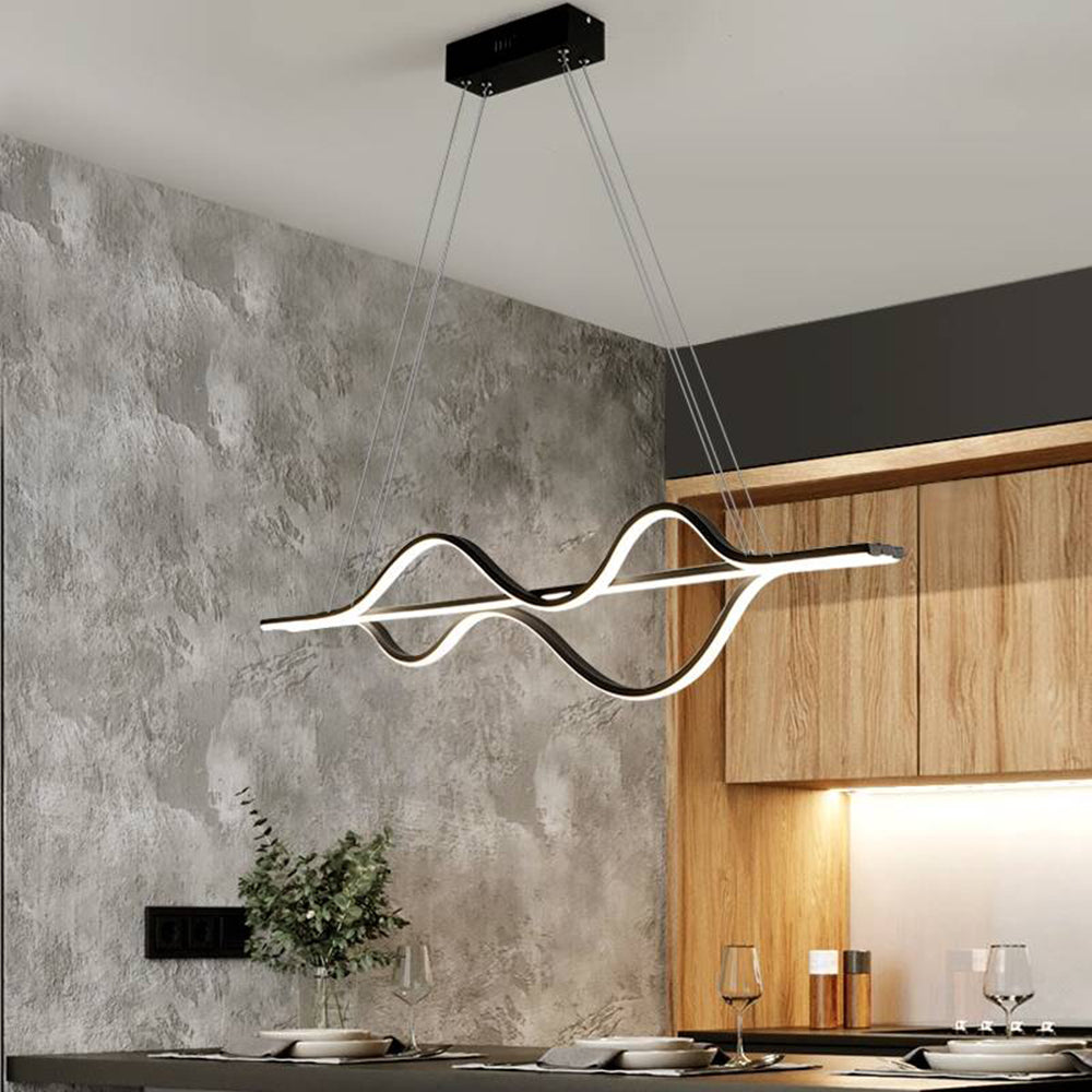 Arisha Modern Wave Pendant Light, 3 Colour - Neutralighting