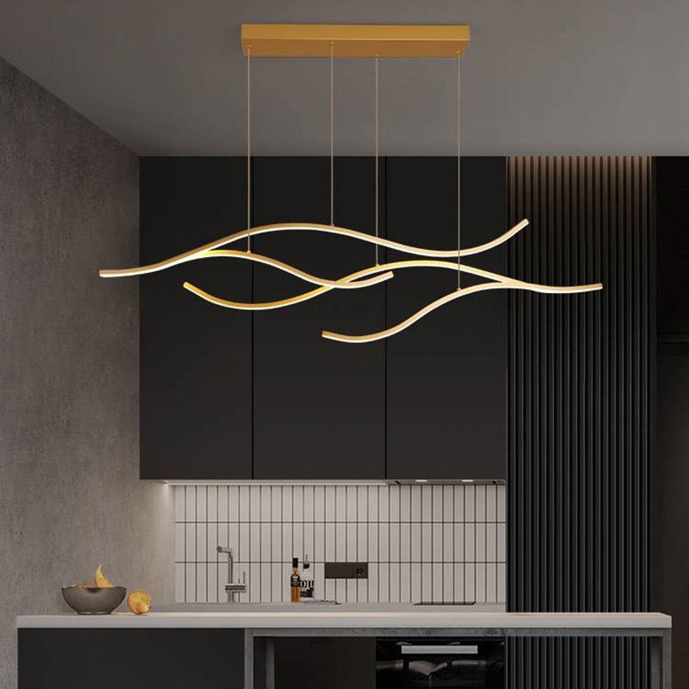 Arisha Modern Wave Pendant Light, 2 Colour - Neutralighting