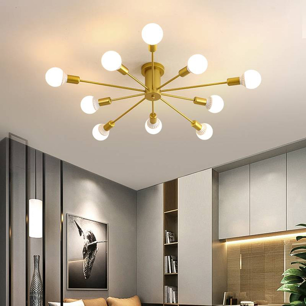 Silva Modern Simple Flush Mount Ceiling Light, 6/8/10 Heads - Neutralighting
