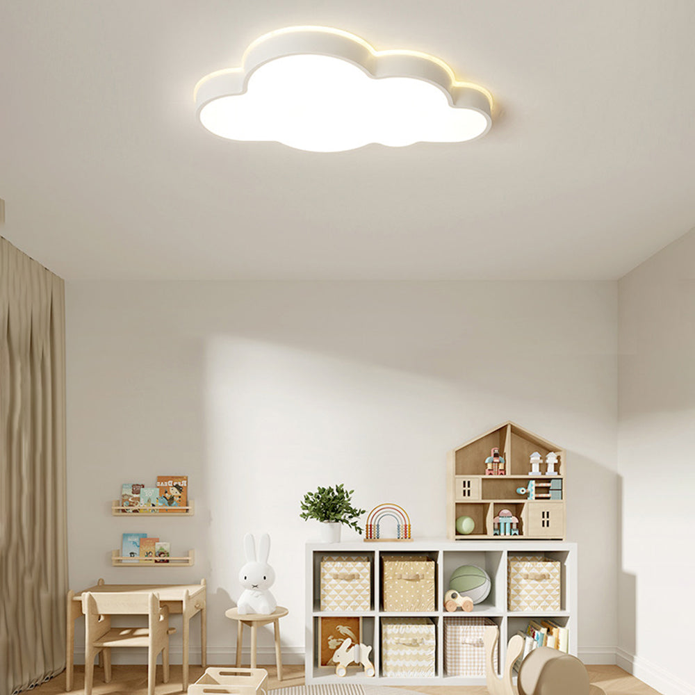 Arisha Modern Flush Mount Cloud Ceiling Light, White, Metal - Neutralighting