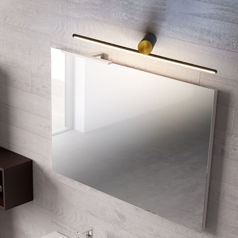 Arisha Modern Metal Linear Mirror Vanity Wall Lamp, Black/White - Neutralighting