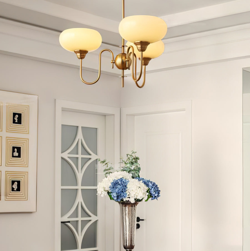 Arisha Vintage LED Metal Glass Chandelier Living Room - Neutralighting