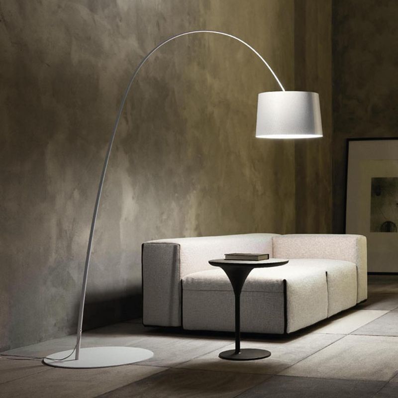 Eryn Floor Lamp Cool Modern, Metal Arc, Black/White/Red/Blue, Bedroom - Neutralighting