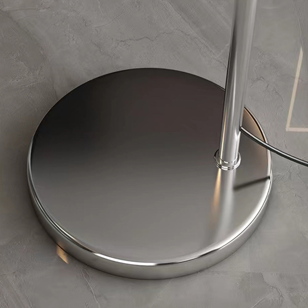 Salgado Modern Arc Metal Floor Lamp, Chrome, Study/Bedroom - Neutralighting
