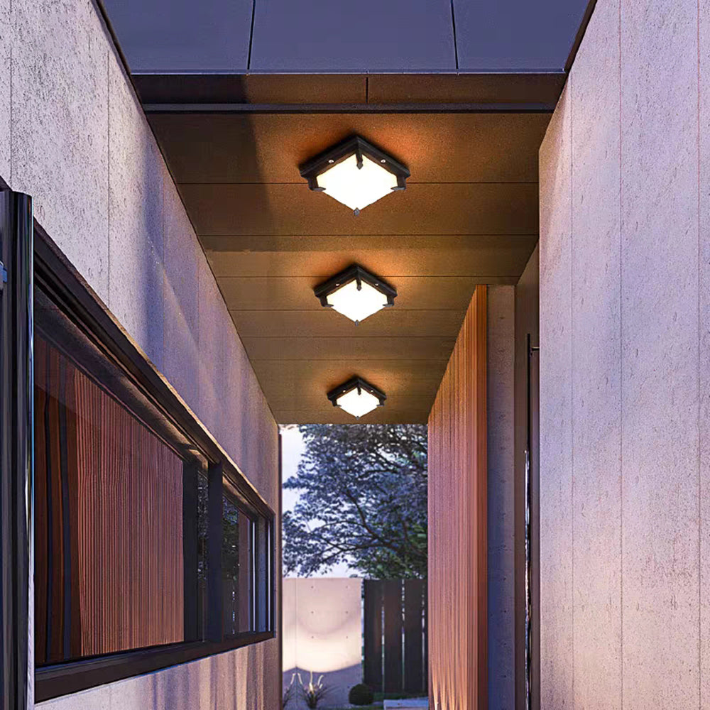 Ray Modern Flush Mount Ceiling Light, Metal/Acrylic, Square/Round, Black/Brown - Neutralighting