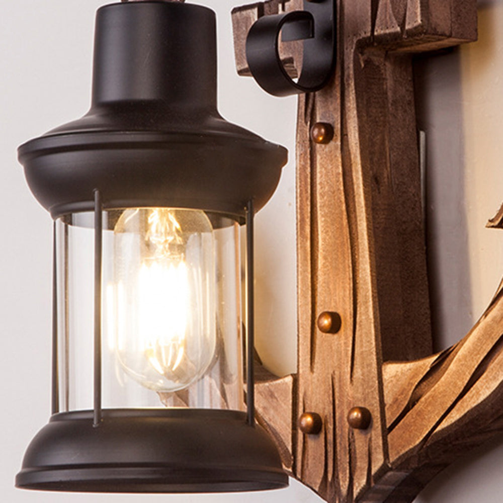Epoch Anchor Lantern Wall Lamp, Vintage/Antique, Wood, Bedroom - Neutralighting