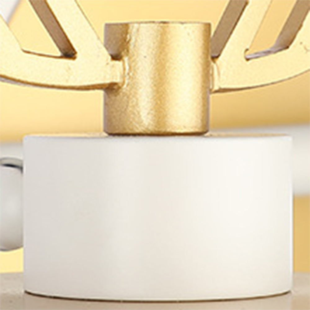 Arisha Modern Deer Metal/Acrylic Wall Lamp, Gold & White, Bathroom - Neutralighting