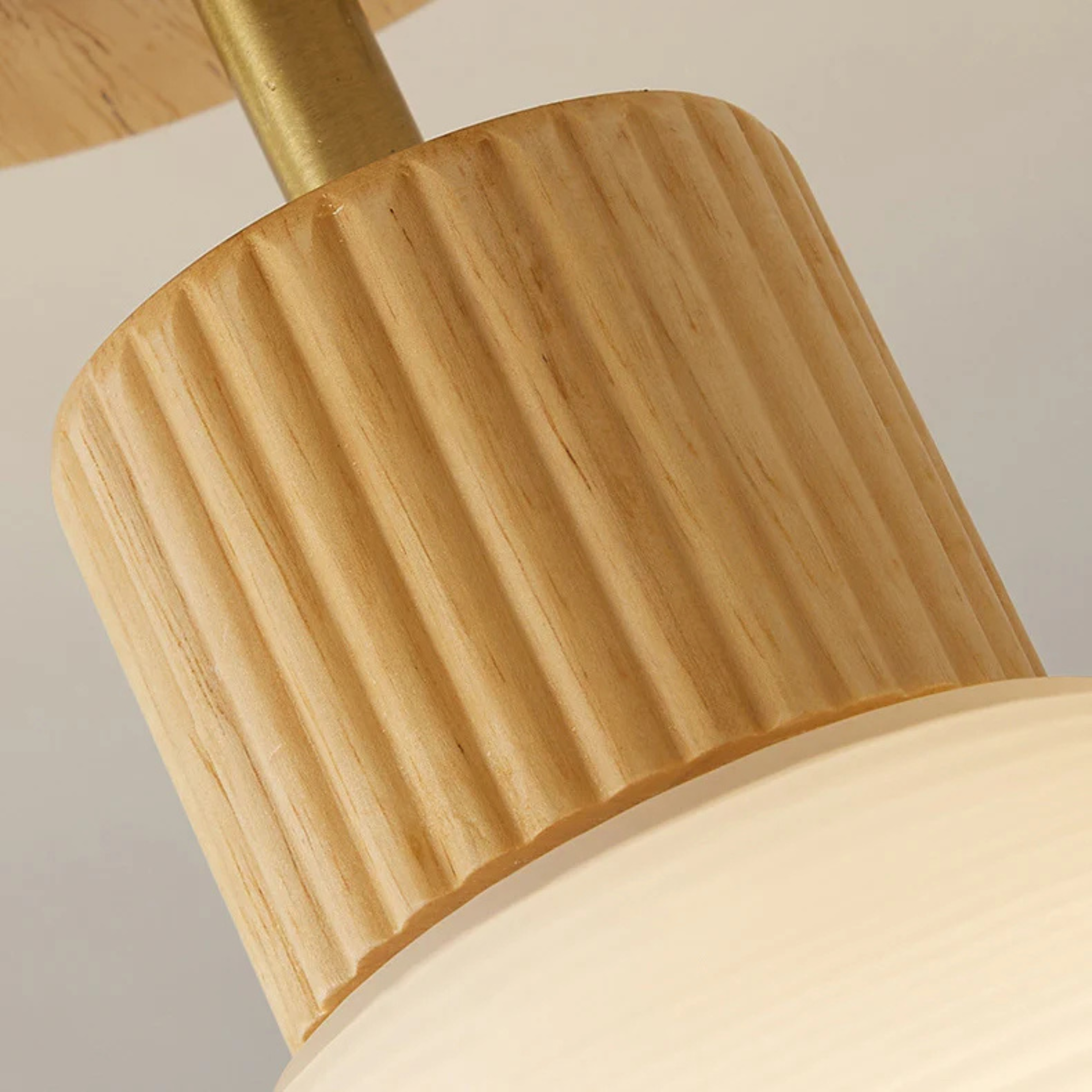Arisha Minimalist Flush Mount Ceiling Light Wood/Walnut Hallway - Neutralighting