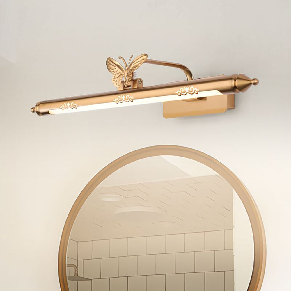 Arisha Retro Butterfly Metal/Acrylic Wall Lamp, Champagne Gold - Neutralighting
