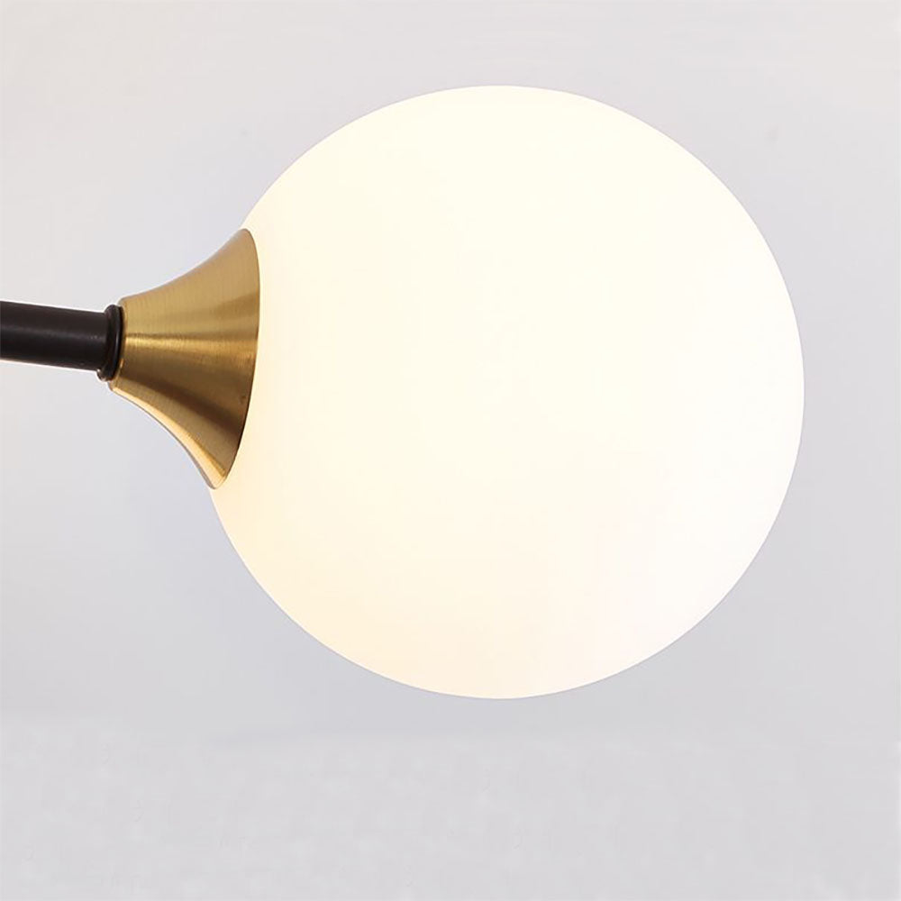 Valentina Nordic Spherical Bubble Metal/Glass Chandelier, Black/Gold - Neutralighting