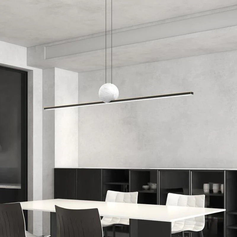 Arisha Minimalist Linear Bubble Pendant Light Marble - Neutralighting