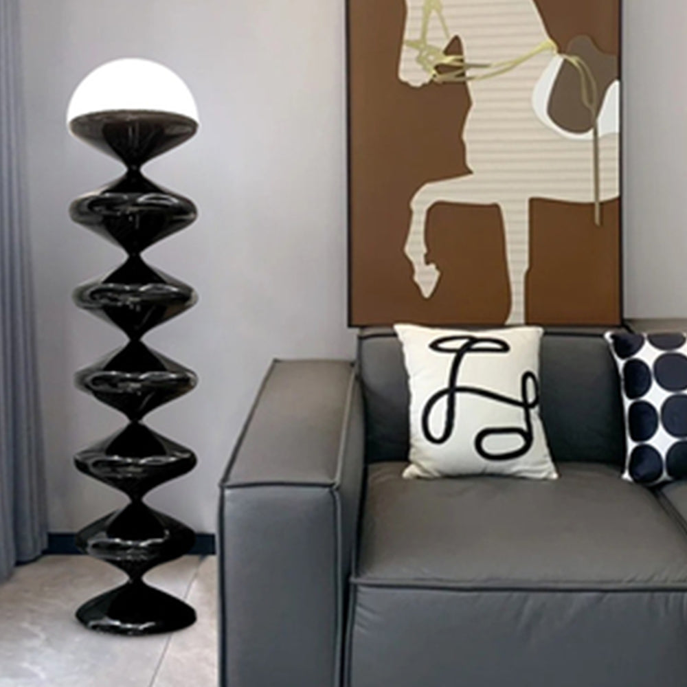 Salgado Bauhaus Gourd Floor Lamp, Black/White - Neutralighting