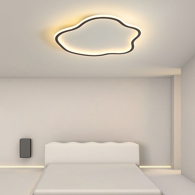 Arisha Modern Metal/Acrylic Flush Mount Ceiling Lights, White/Black - Neutralighting
