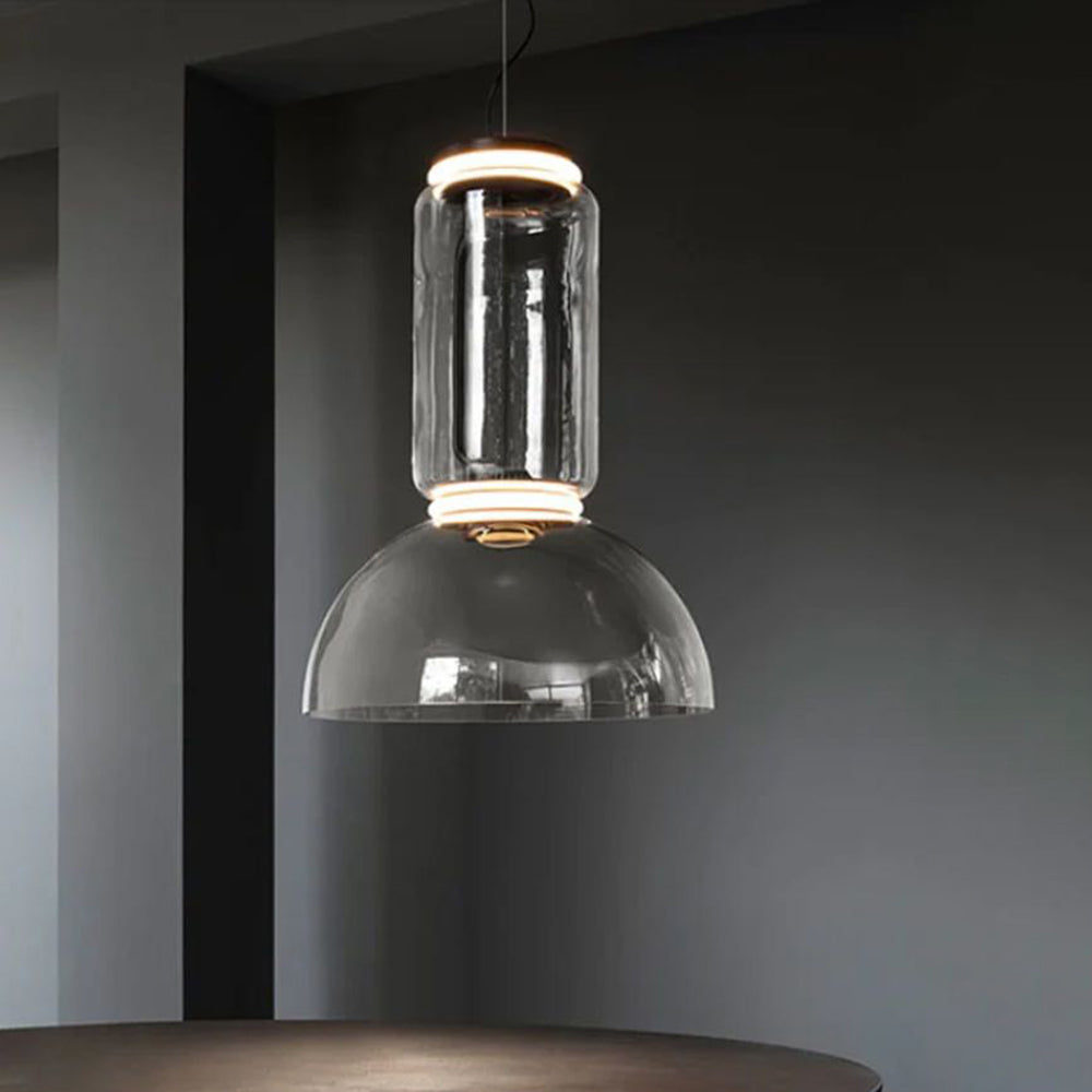 Valentina Minimalist Combination Glass Pendant Light, Clear - Neutralighting