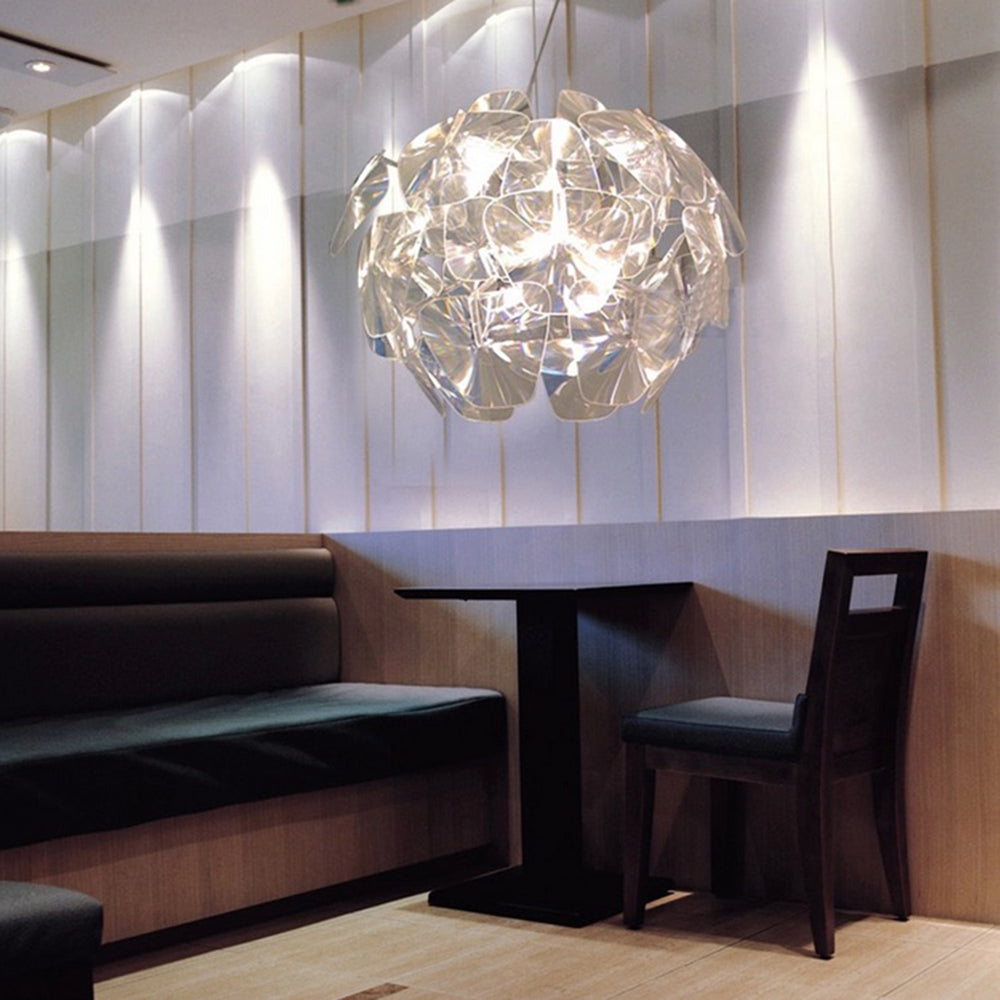 Arisha Unique Diamond Flower Metal Pendant Light, Living Room