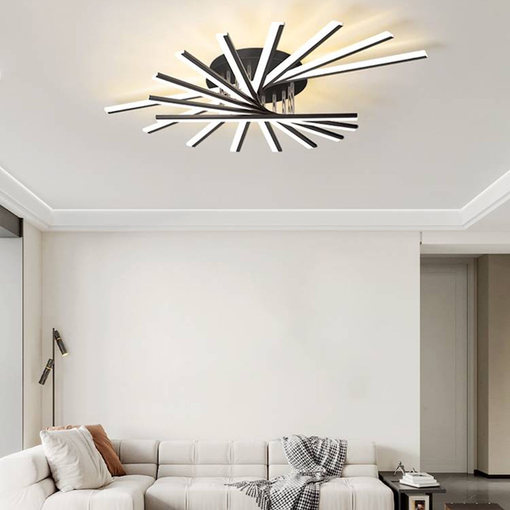 Arisha Linear Flush Mount Ceiling Light, 4 Colour - Neutralighting