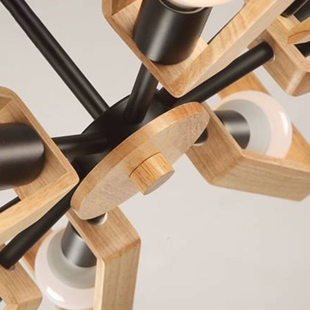 Muto Modern Nordic Rotatale Pendant Light, Wood, 3 Style - Neutralighting