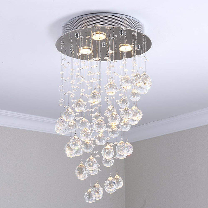 Alana Long Flush Mount Ceiling Light Metal Glass Living Room - Neutralighting