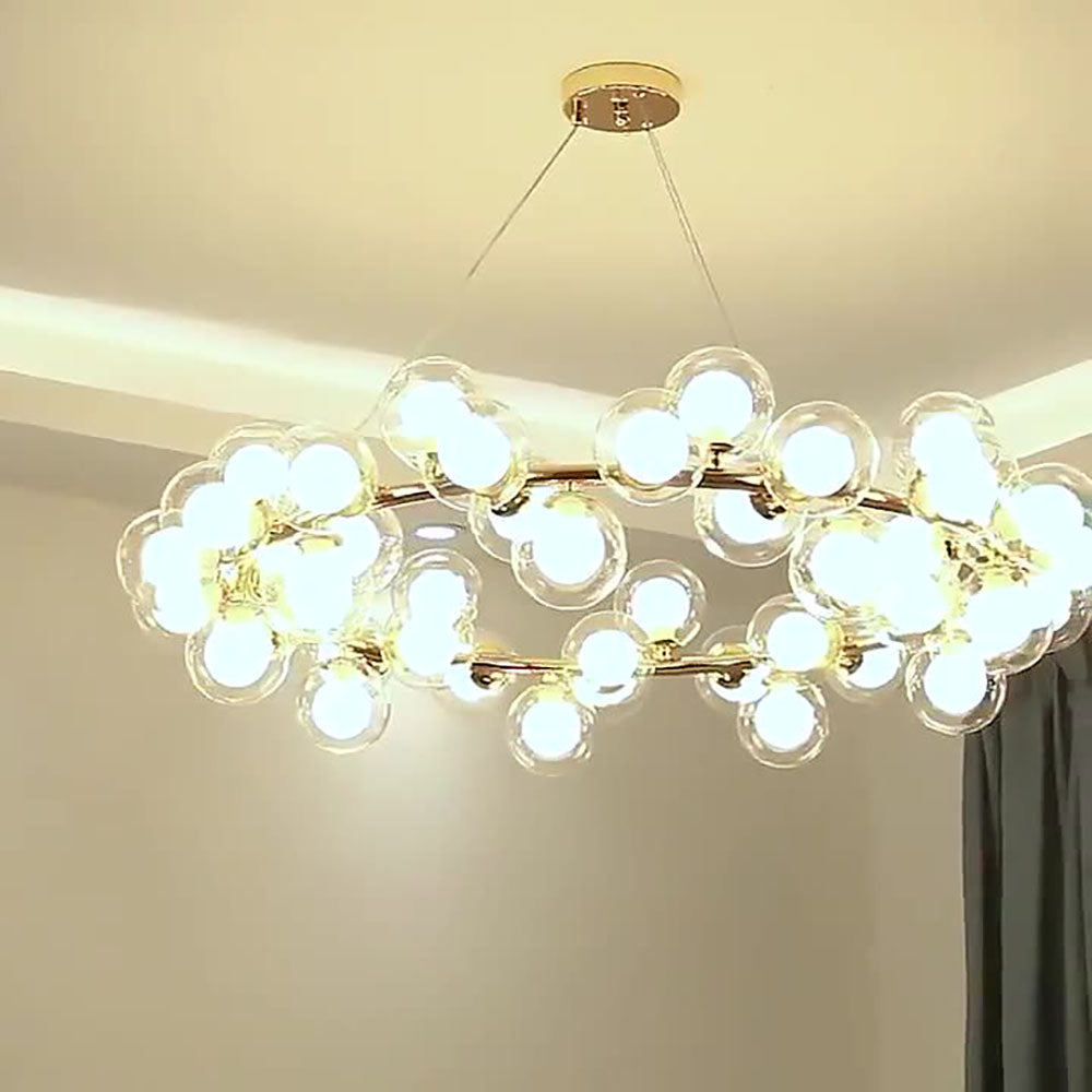 Valentina Modern Gold Bubble Pendant Light, Metal & Glass - Neutralighting