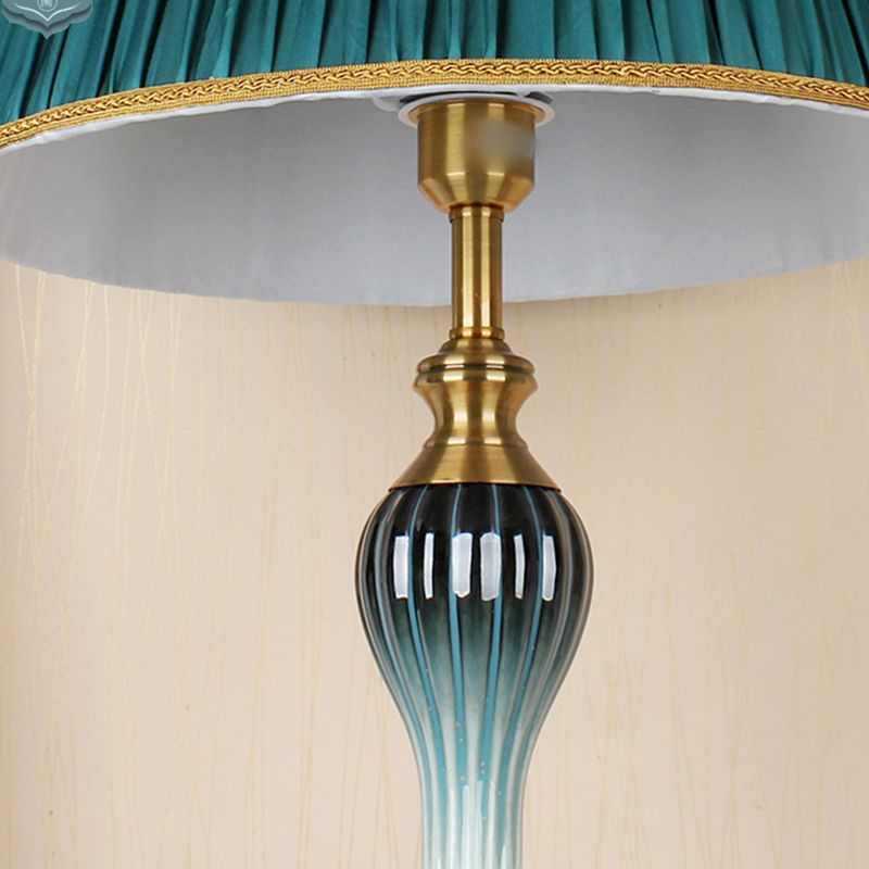 Eryn Antique Floor Lamp, Multi Colors, Metal/Fabric, Bedroom - Neutralighting