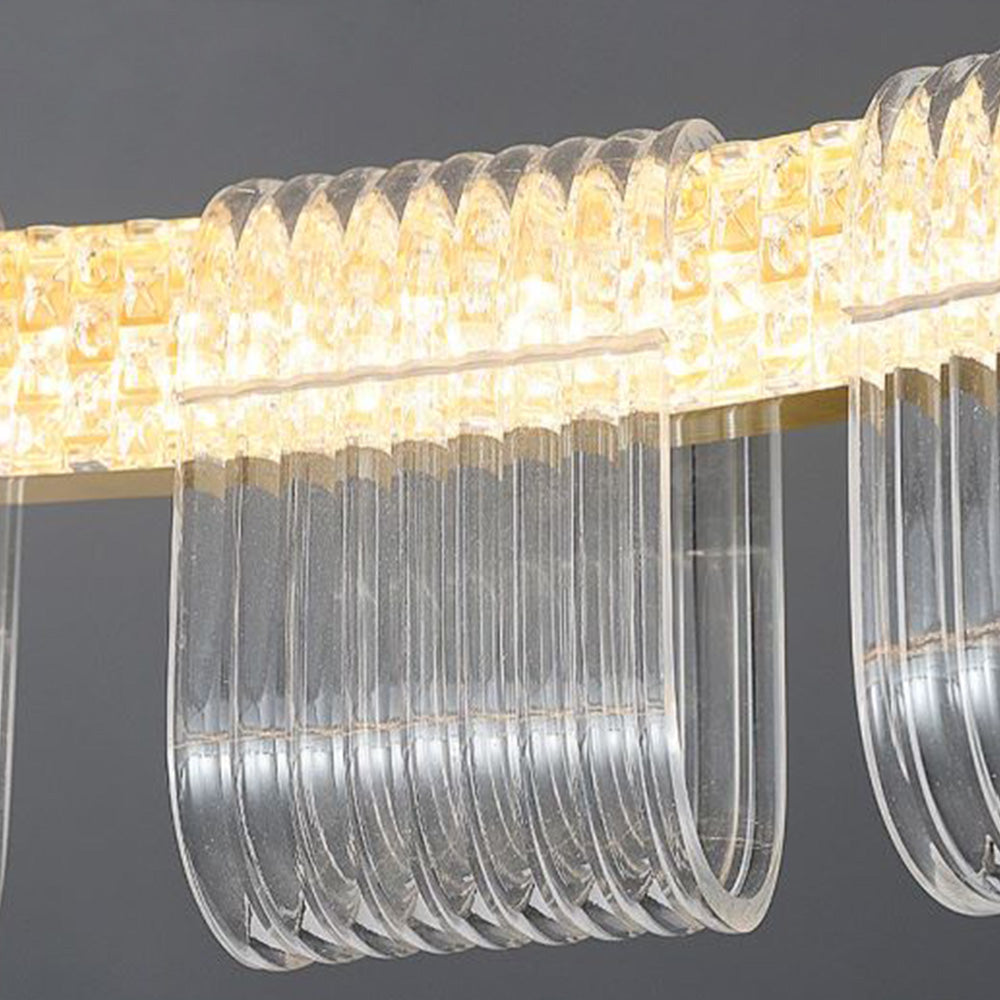 Arisha Modern Acrylic Ring Pendant Light, White/Gold - Neutralighting