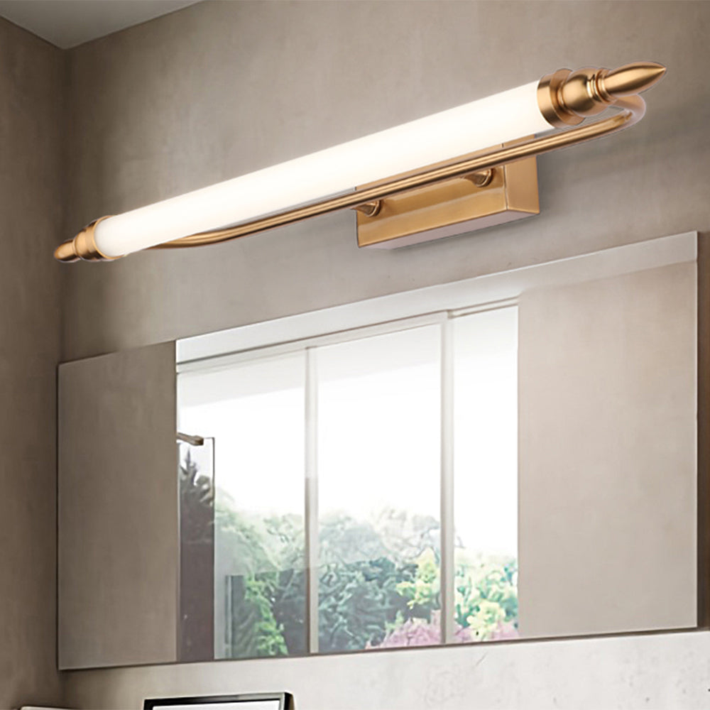 Arisha Retro Classic Metal/Acrylic Wall Lamp, Gold, Bathroom - Neutralighting