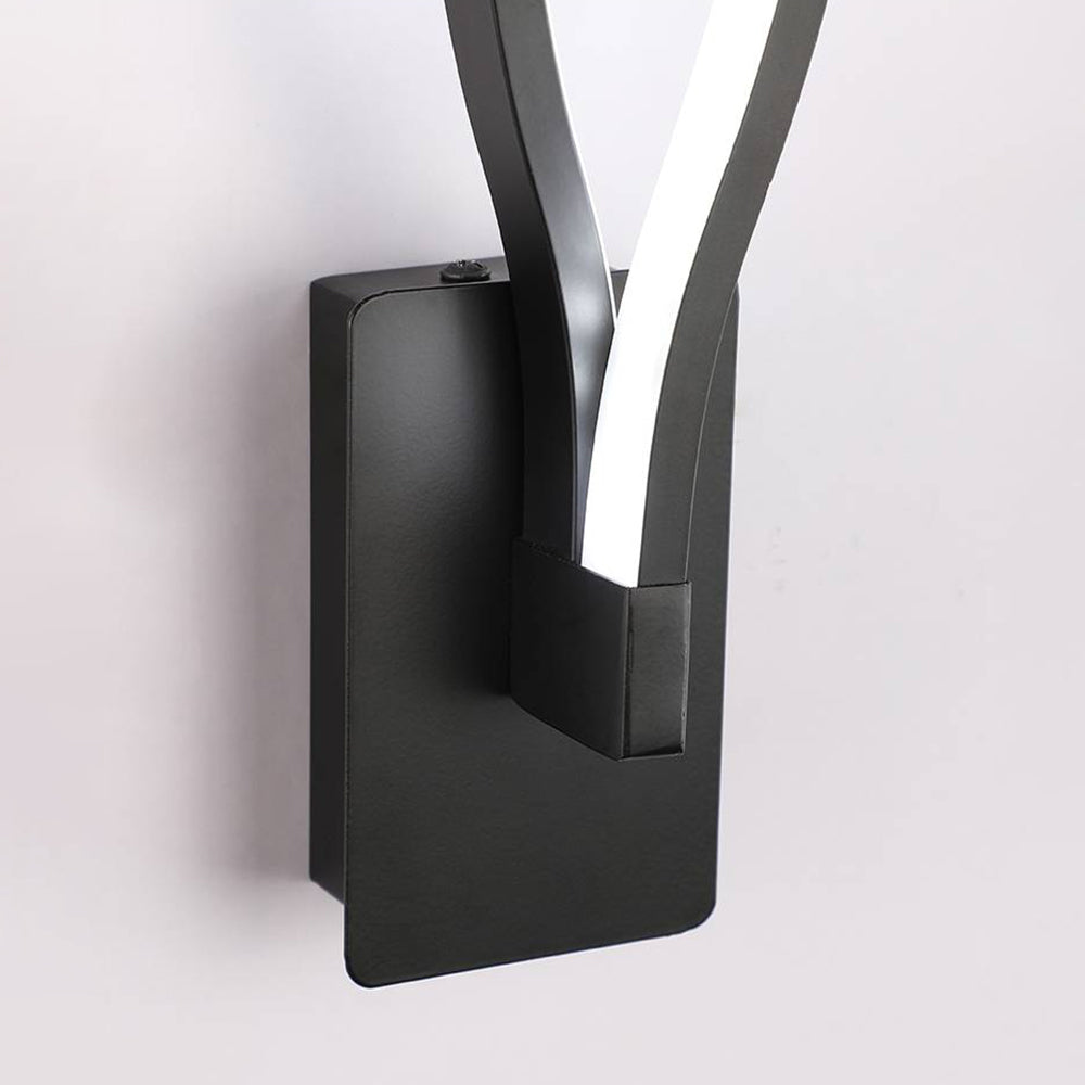 Arisha Wave Modern Simple Wall Lamp, Black & White - Neutralighting