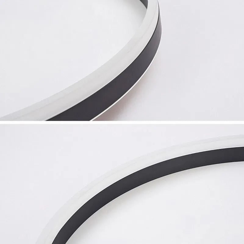 Arisha Minimalist Ring Metal Flush Mount Ceiling Light, Black - Neutralighting
