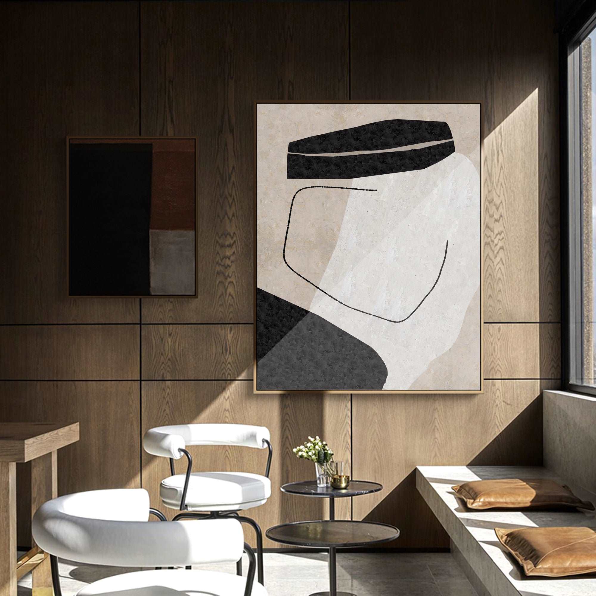 Abstract Geometric Minimalist Painting ABAV25 - Neutralighting