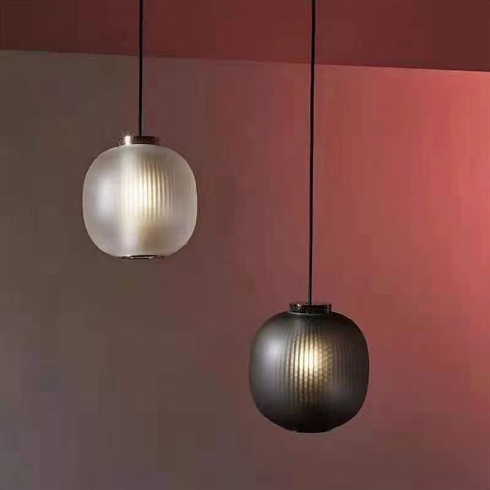 Valentina Frosted Glass Cylinder Pendant Light, Sandy White/Grey, Metal/Glass - Neutralighting