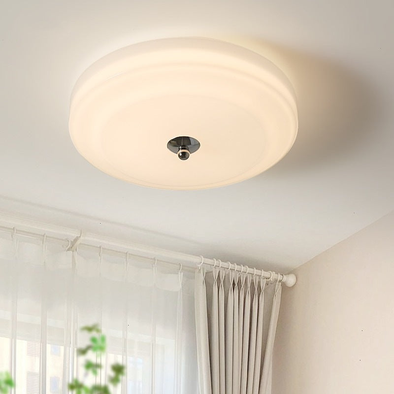 Valentina Design Flush Mount Ceiling Light Metal/Glass White Living Room - Neutralighting