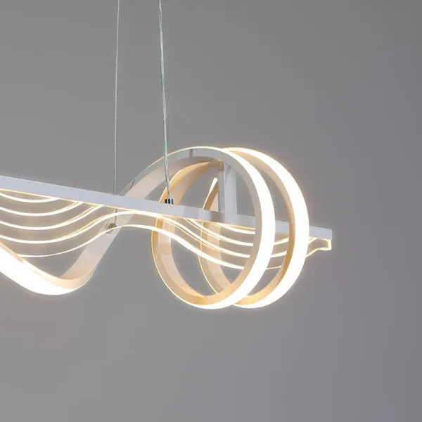Arisha Contemporary Style Linear Metal Pendant Light White/Black - Neutralighting