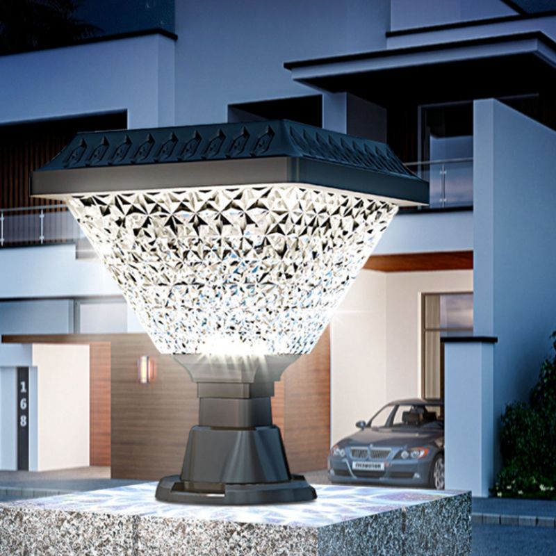 Ray Modern Geometry Acrylic Outdoor Floor Lamp, Black - Neutralighting