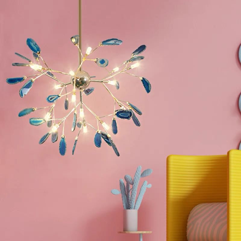 Aria Agate Creative Colourful Chandelier Bedroom/Living Room - Neutralighting