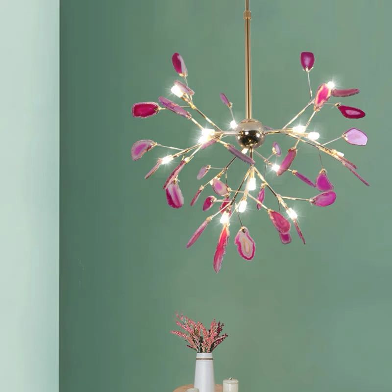 Aria Agate Creative Colourful Chandelier Bedroom/Living Room - Neutralighting