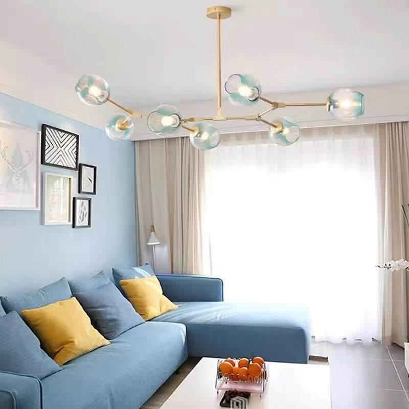 Valentina Modern Bubble Metal Pendant Light, Black/Gold - Neutralighting