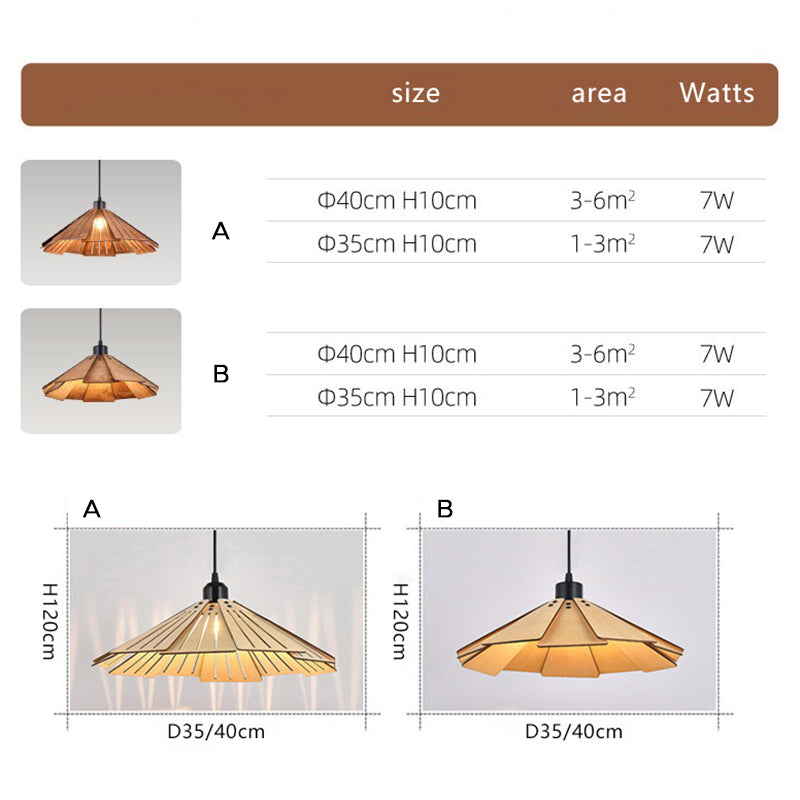 Arisha Retro Pendant Light, Metal & Wood - Neutralighting