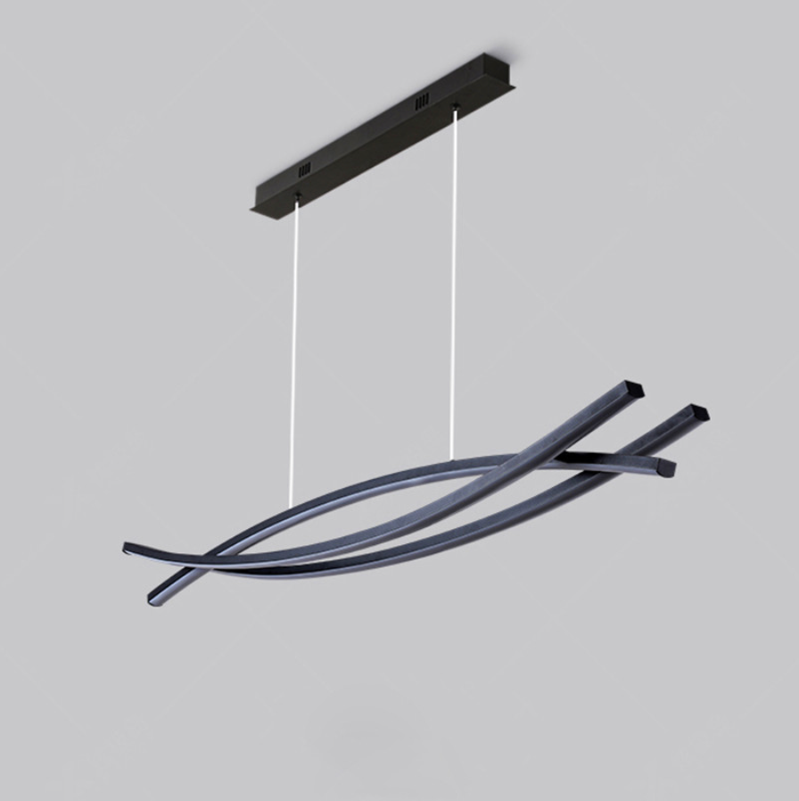 Arisha Modern Linear Metal Pendant Light, Black - Neutralighting
