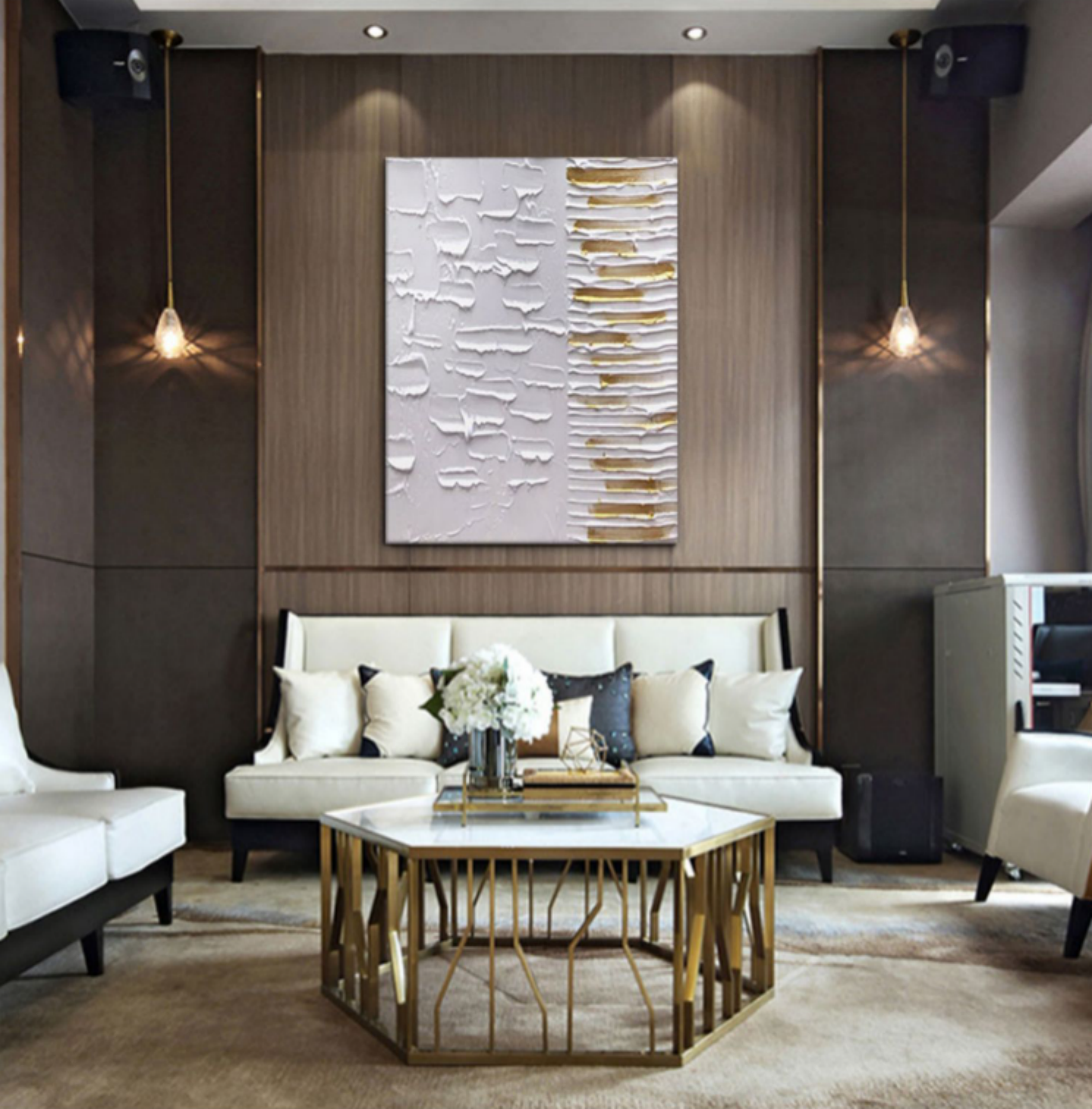 Plaster Art Texture Painting SG072 - Neutralighting