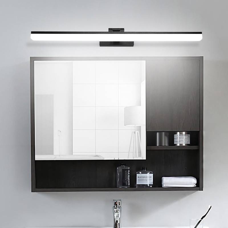 Arisha Minimalist Rectangular Metal/Acrylic Wall Lamp, Black/White - Neutralighting