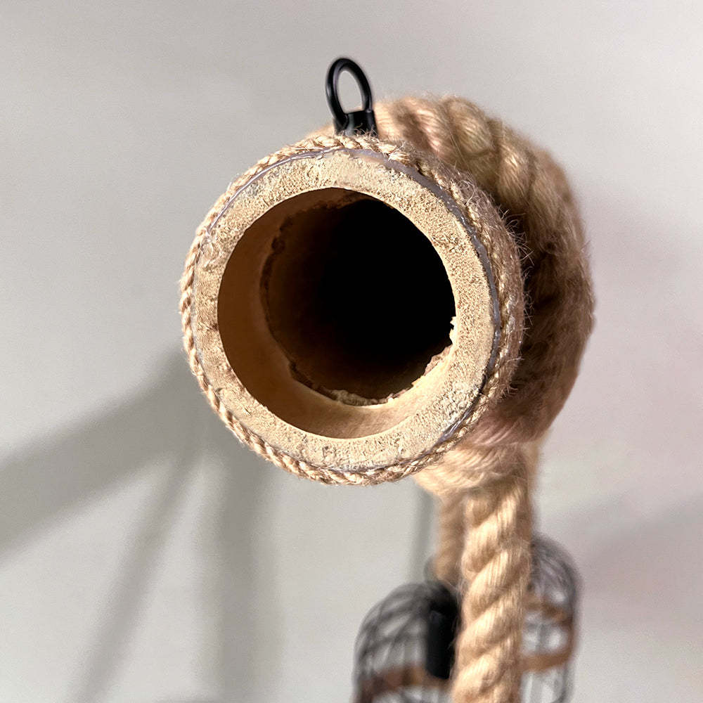 Silva Vintage 3 Heads Wood Rope Pendant Light - Neutralighting