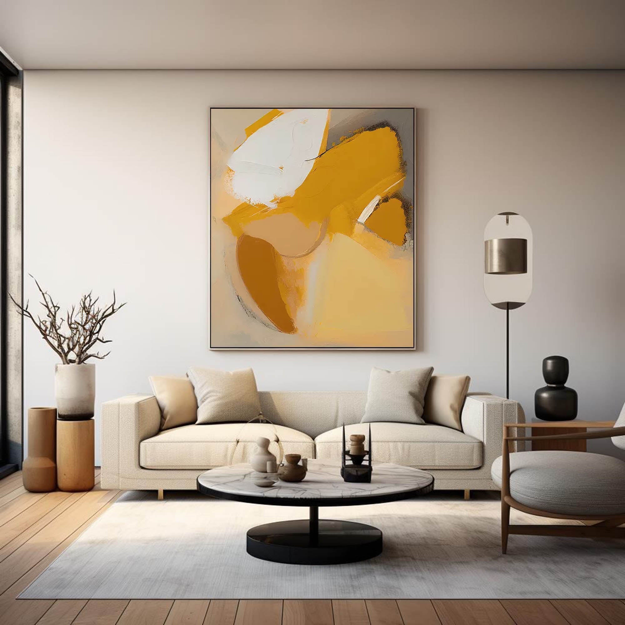 Wall Art Abstract Contemporary Neutral